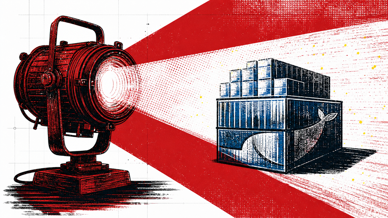 Abstract editorial hero image for Docker Build: How an Image Becomes Runnable
